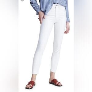 Rag & Bone Premium Denim High Rise Ankle Skinny Jeans Minimalist White Size 26